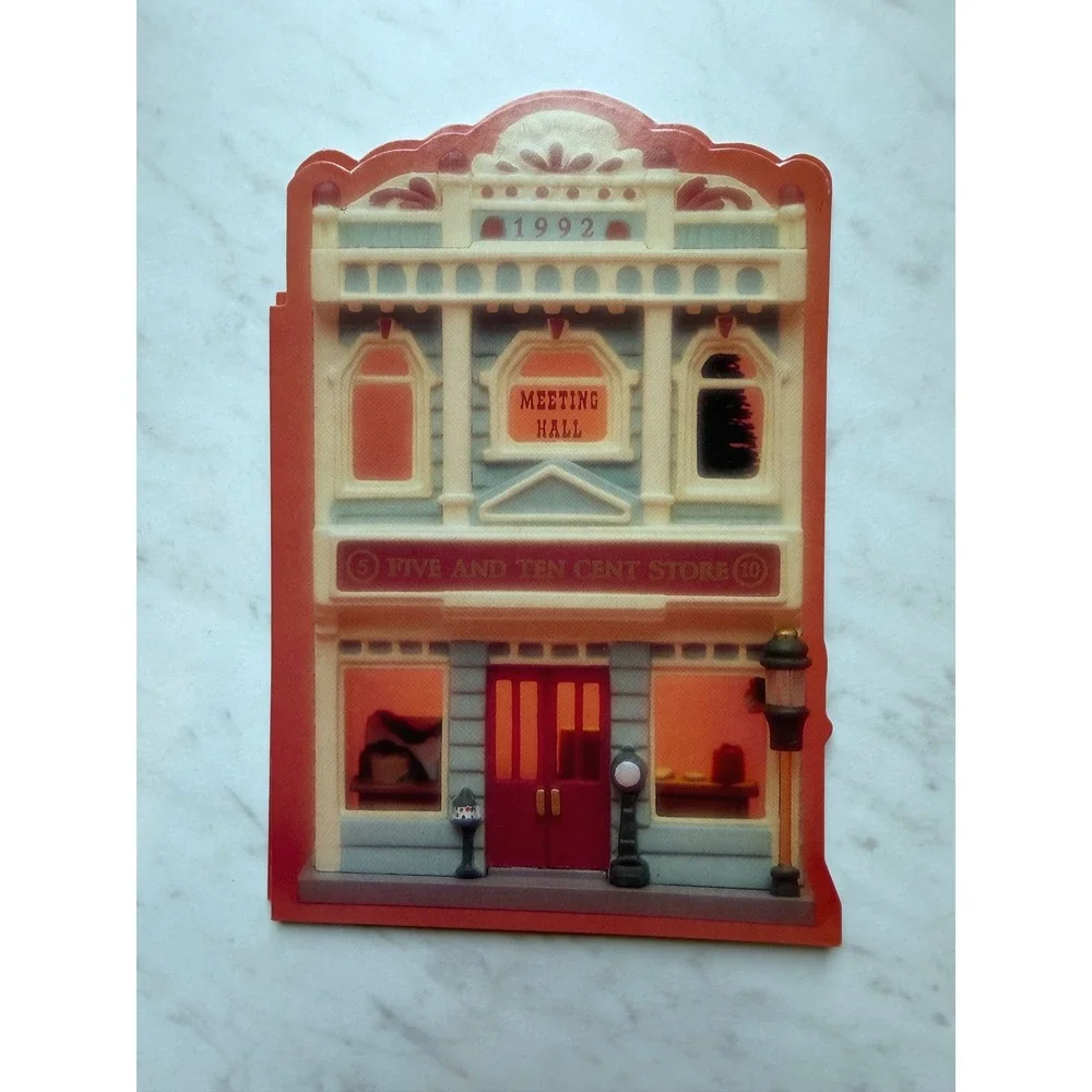 VTG Hallmark Hall Bros Cards Gifts Storefront Tin Partial Set Notecards Decor